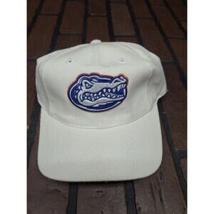 Vintage Florida Gators Embroidered Strapback Hat White Puma